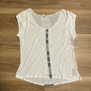 Le Sample Sleeveless Shirt. White and gray Size Small
